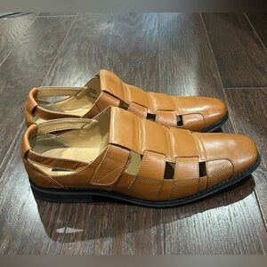 La Milano Italian Leather Open Weave Shoes Men Size 12 vacation beach